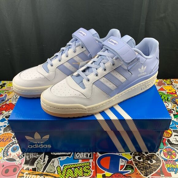 Adidas Forum Low Blue Velcro Size 12 Men's - Picture 1 of 15